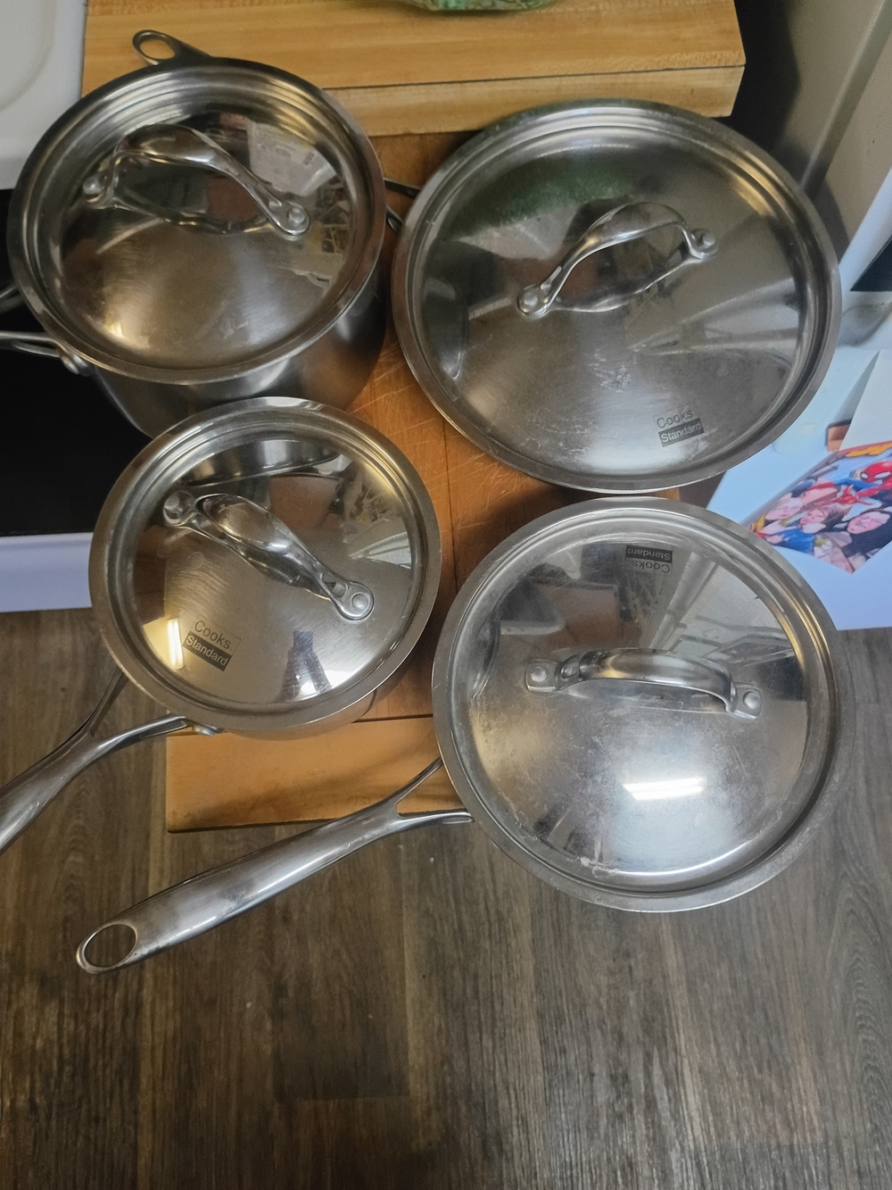 Cooks Standard Stainless Steel Cookware Set with Lids - Silver